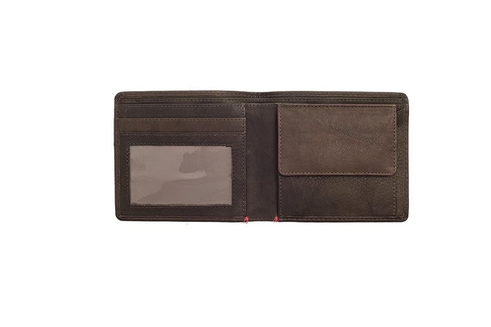 ZIPPO WALLET MOCHA LEATHER BI-FOLD WITH COIN POCKET