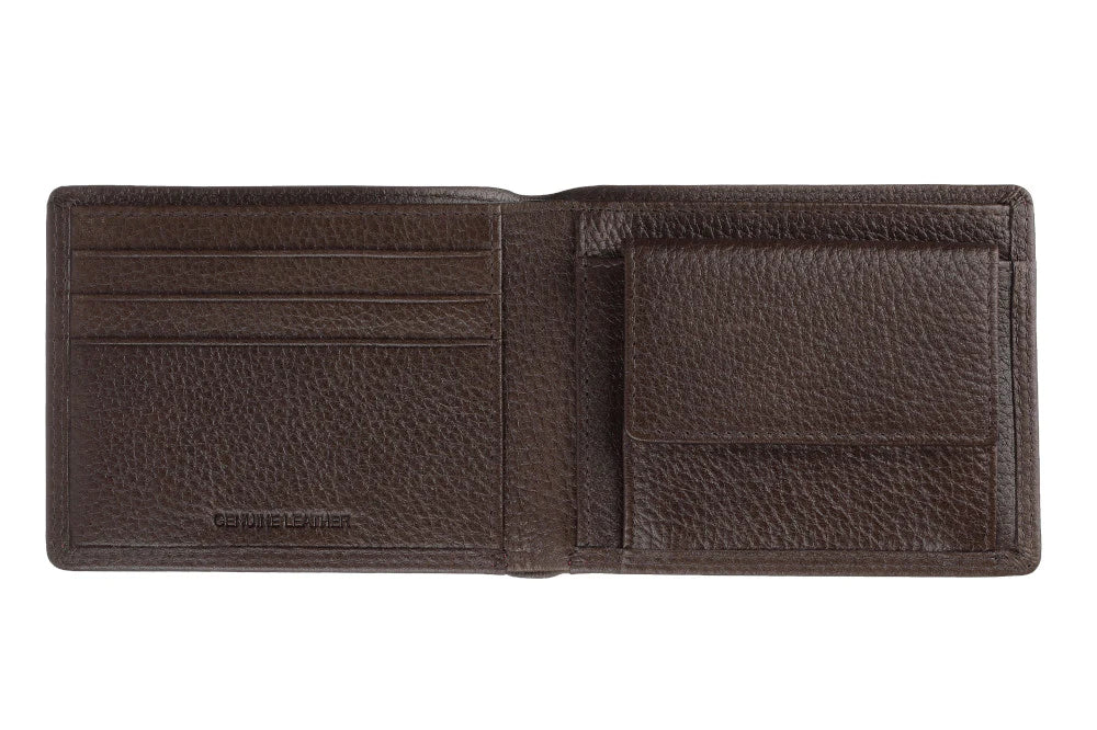 BROWN WALLET 19/20 3CC, COINS