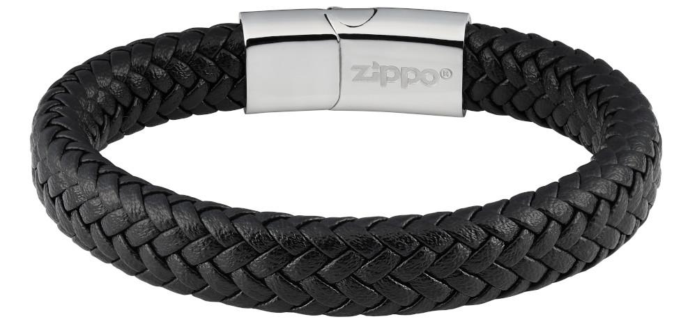 ZIPPO BRAIDED LEATHER BRACELET