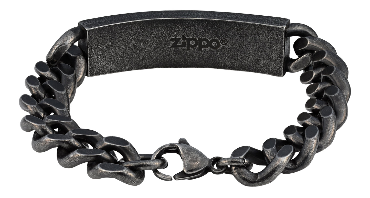ZIPPO ANTIQUE BRACELET CHAIN W. PLATE