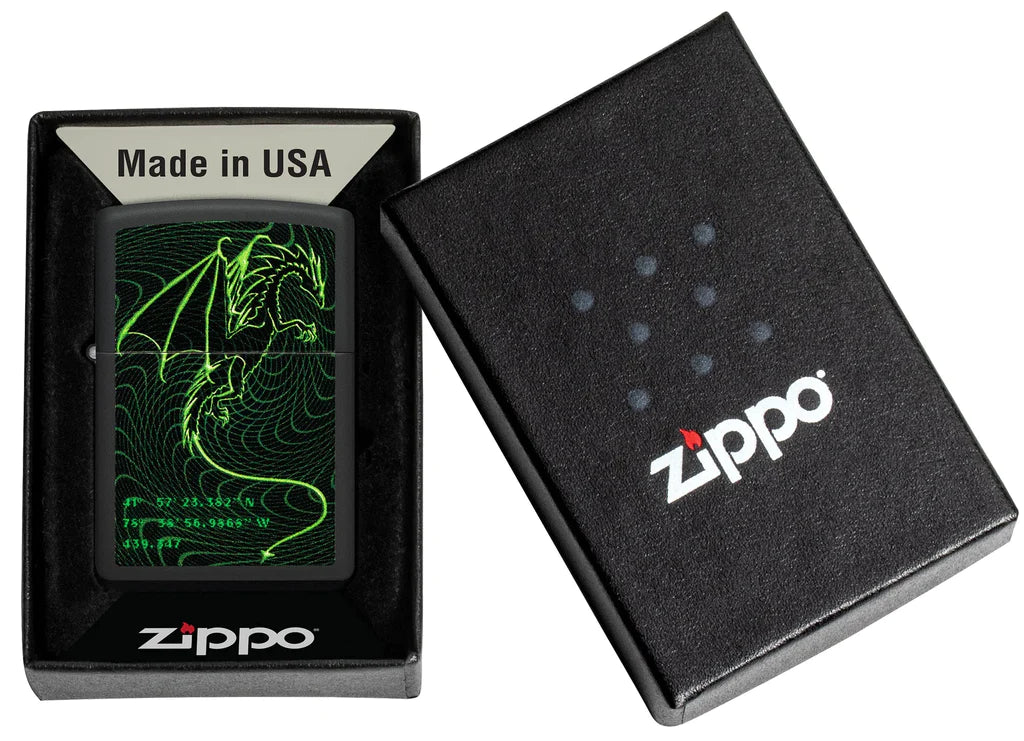 ZIPPO CYBERPUNK DRAGON DESING