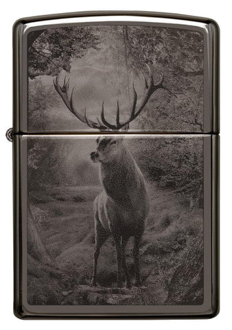 Front view of Deer Design Black Ice® Lighter