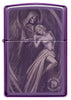 Front view of Anne Stokes High Polish Purple Windproof Lighter