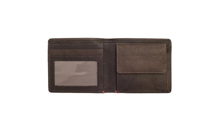 ZIPPO WALLET MOCHA LEATHER BI-FOLD WITH COIN POCKET