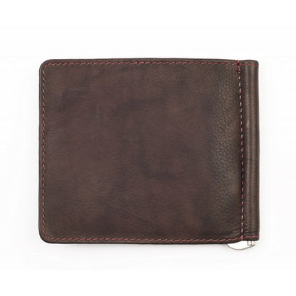 ZIPPO 26-CLIP WALLET BROWN LEATHER BI-FOLD