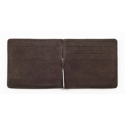 ZIPPO 26-CLIP WALLET BROWN LEATHER BI-FOLD