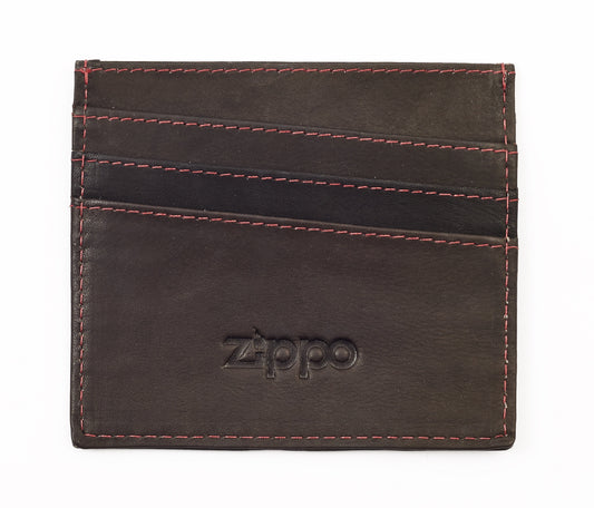 ZIPPO 27-WALLET MOCCA LEATHER CREDIT CARD HOLDER