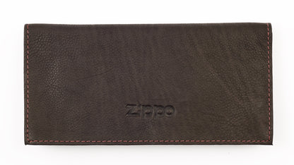ZIPPO TOBACCO POUCH MOCCA LEATHER TRI-FOLD
