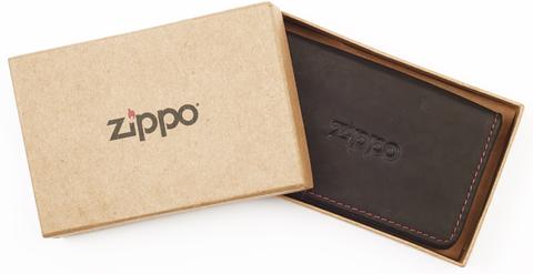 ZIPPO MOCCA LEATHER BI-FOLD 30-CARD HOLDER