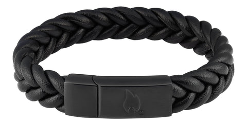 ZIPPO BRAIDED LEATHER BRACELET