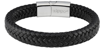 ZIPPO BRAIDED LEATHER BRACELET