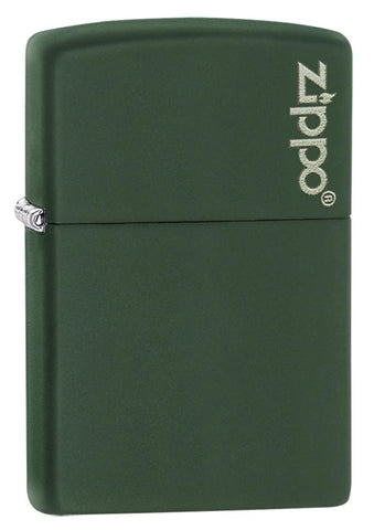 221ZL, Green Matte with Zippo Logo, Color Image, Classic Case