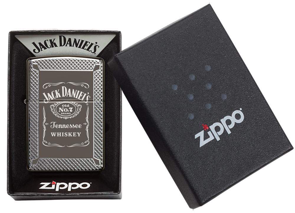 Jack Daniel's Black Ice Windproof Lighter in its packaging