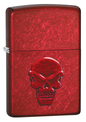 Front view of the Doom Skull Lighter shot at a 3/4 angle 
