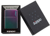 Iridescent Zippo Logo windproof lighter in packaging