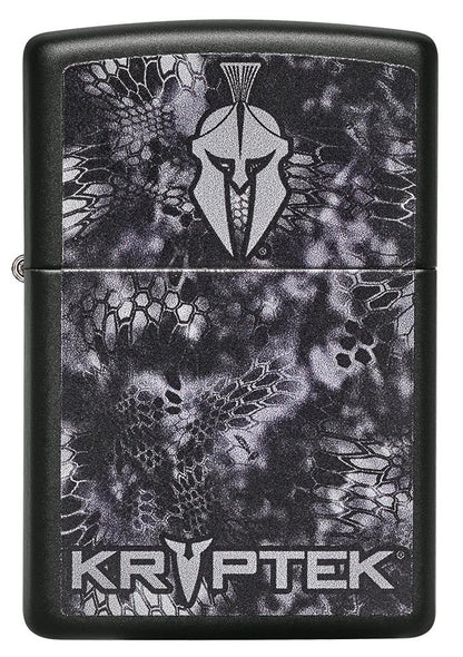 Front of Kryptek® Black Matte Windproof Lighter