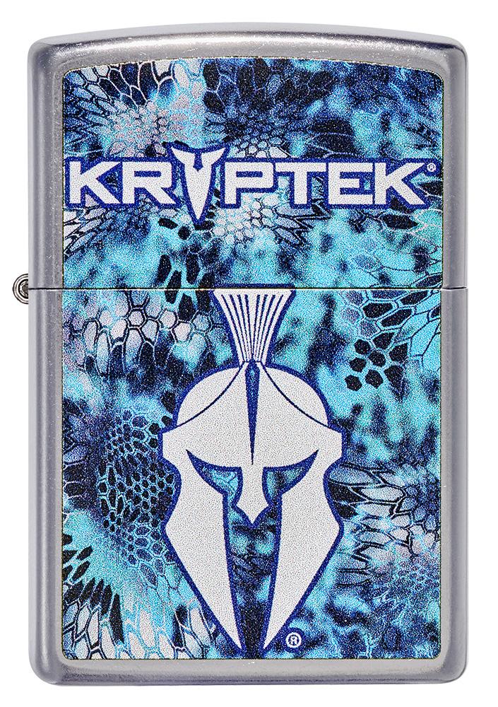 Front of Kryptek® Pontus Street Chrome™ Windproof Lighter