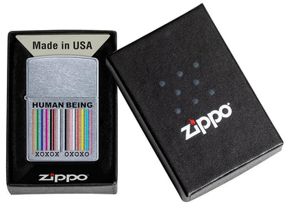 Human Being Design Street Chrome™ Windproof Lighter in its packaging