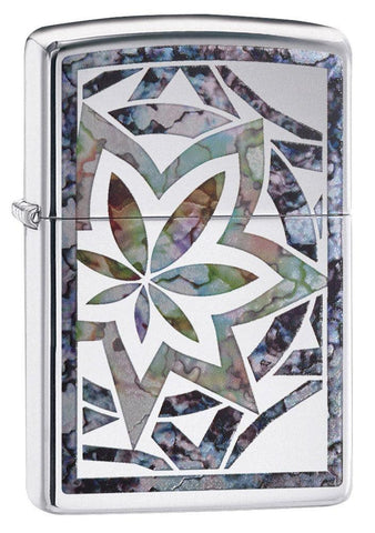 Front view of the Leaf Fusion Design Lighter shot at a 3/4 angle 
