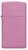 Front view of the Slim Case with Pink Matte Finish Lighter 