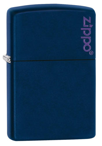 Navy Blue Matte with Zippo Logo 3/4 View