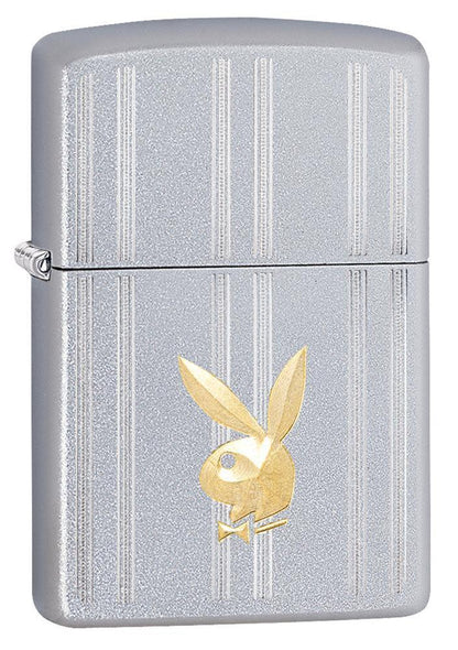 Front view of the Playboy Lighter shot at a 3/4 angle