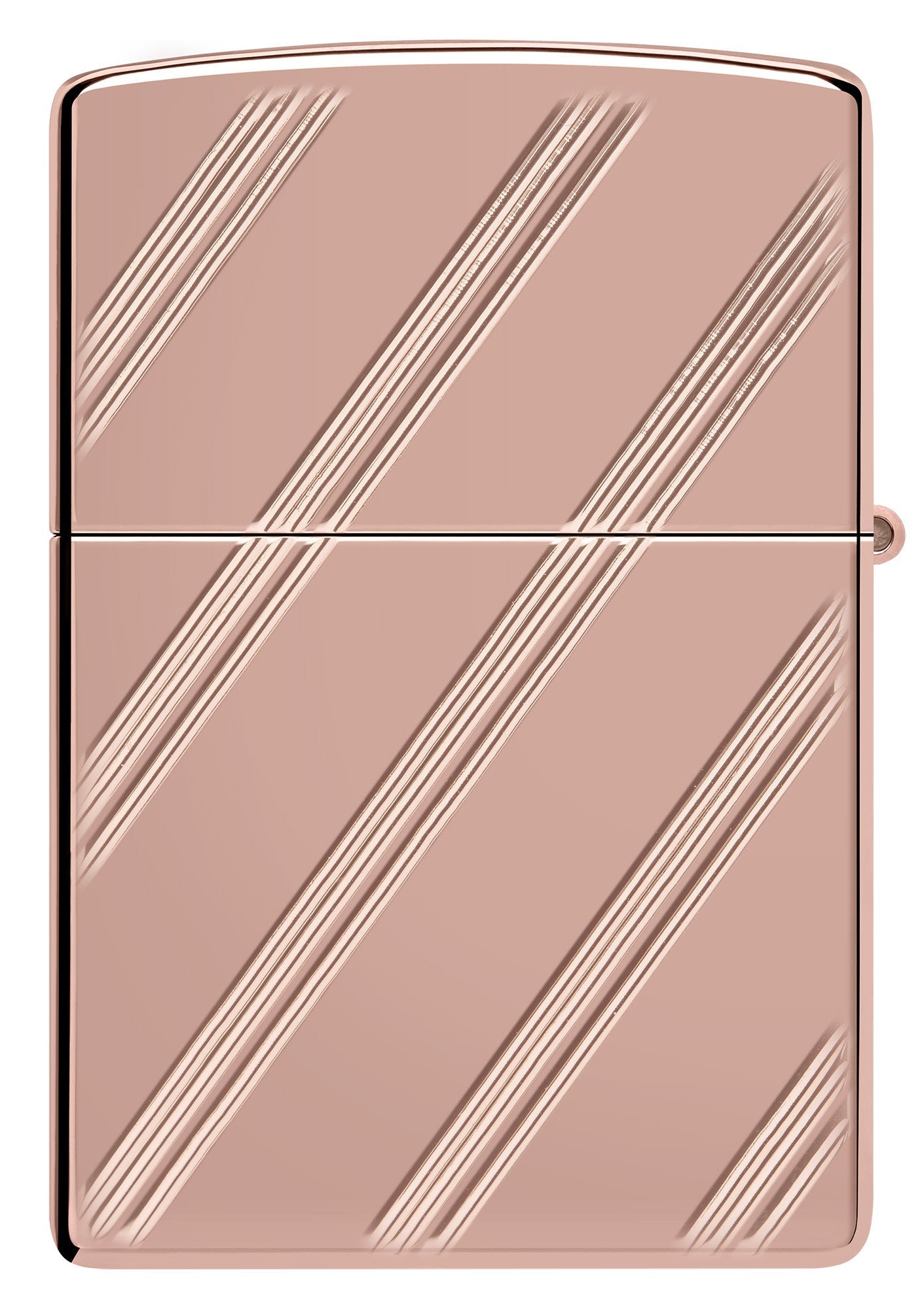 Back view of Zippo Script Collectible Armor Rose Gold Windproof Lighter.