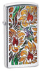 Front shot of Fusion Floral Design Slim High Polish Chrome standing at a 3/4 angle