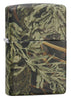 Front view of the Zippo Realtree Pattern Lighter shot at a 3/4 angle