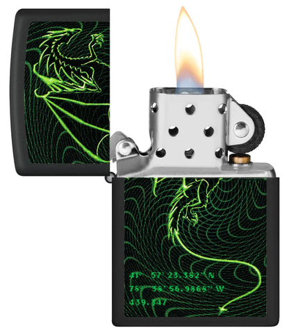 ZIPPO CYBERPUNK DRAGON DESING