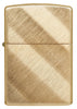Front view of Diagonal Weave Brass Lighter
