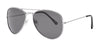 Front angled shot of Polarized Pilot Sunglasses OB36 - Smoke Grey