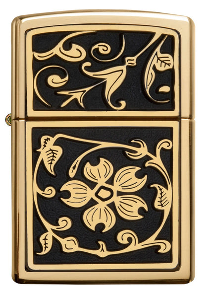 GOLD FLORAL FLUSH EMBLEM