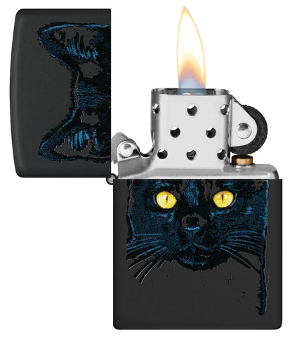 ZIPPO BLACK CAT DESIGN