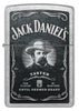 Front shot of Zippo Jack Daniels Street Chrome Windproof Lighter.