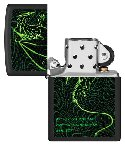 ZIPPO CYBERPUNK DRAGON DESING