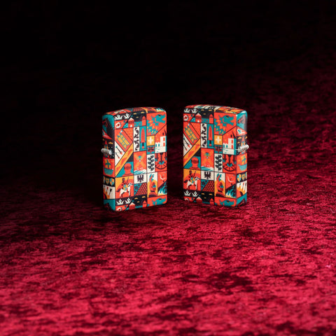 Lifestyle image of Zippo Old Ages Design 540 Matte Windproof Lighter.