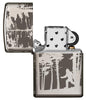 Squatchin' In The Woods 360° Design Windproof Lighter with its lid open and unlit