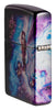 Angled shot of Zippo Universe Astro Design 540 Fusion Windproof Lighter showing the back and hinge side of the lighter.